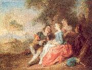 Pater, Jean-Baptiste Flute Recital oil on canvas